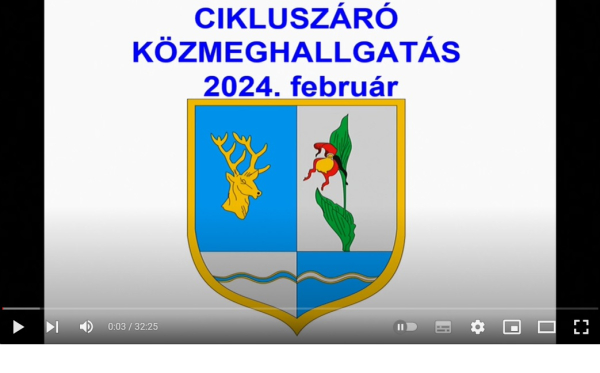 Szántósi Rafael polgármesteri értékelője 2024. február 15-én az éves közmeghallgatáson