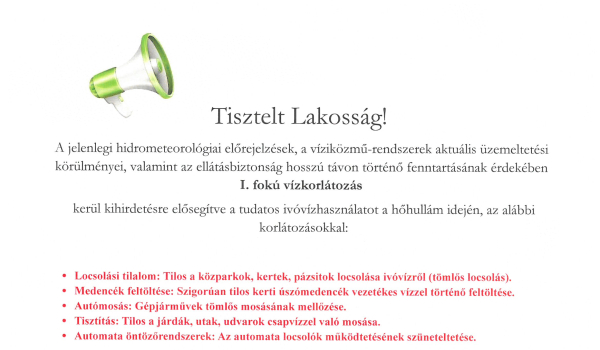 Lakossági tájékoztató