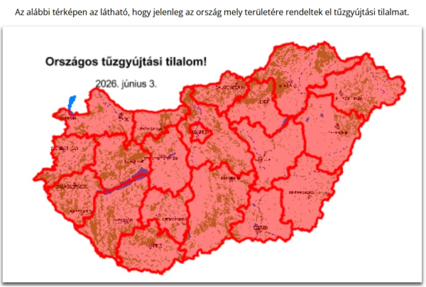 Országos tűzgyújtási tilalom 