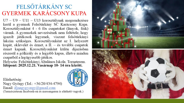 Felsőtárkány SC -  Gyermek Karácsonyi Kupa