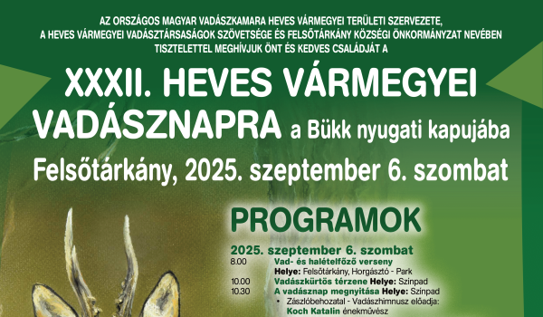 XXXII. Heves vármegyei Vadásznap