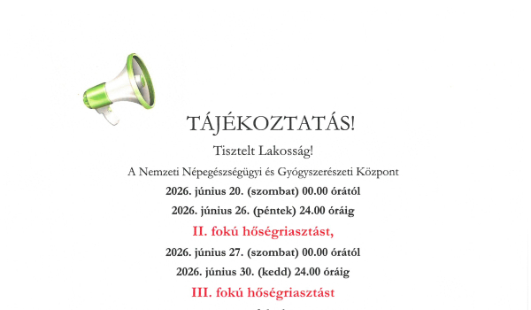 Hőségriasztás