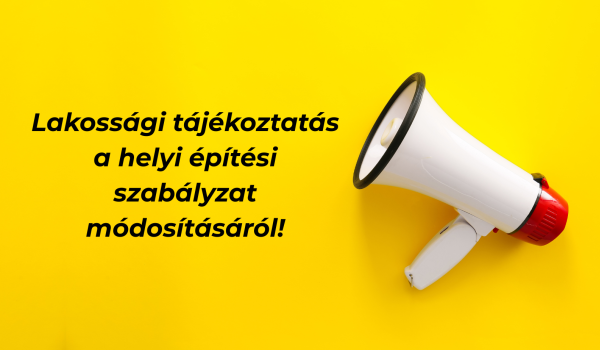 Lakosság tájékoztatása a településterv indulásáról