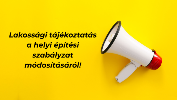 Lakosság tájékoztatása a településterv indulásáról